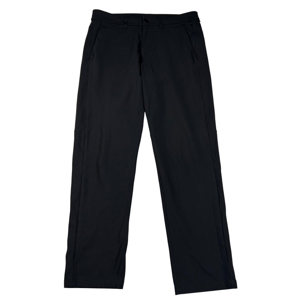 Lululemon Commission Pant Slim Mens 30 Black Warpstreme Chino Trousers 28 Inseam